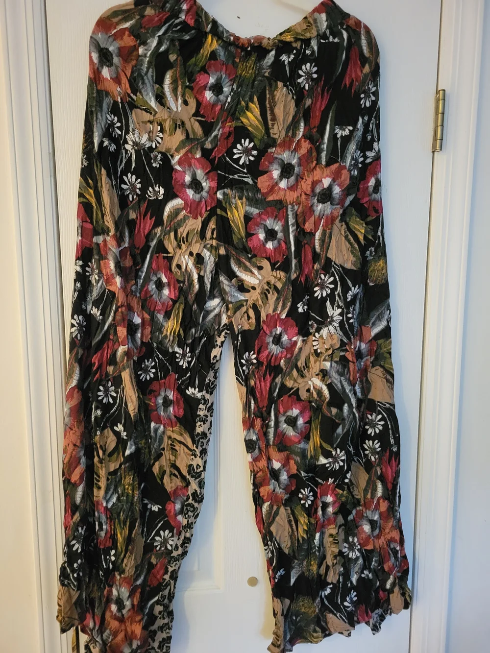 Wide Leg Floral Pants